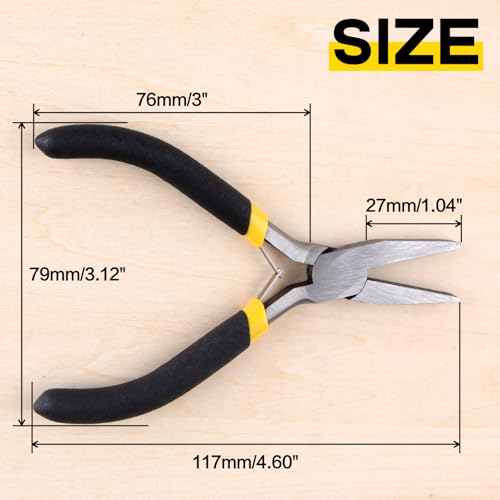 SPEEDWOX Duck Bill Fine Pliers - Flat Nose Chain Nose Pliers for Jewelry Making - 5 Inch Mini Precision Smooth Flat Jaws Non-slip Damping Handles - Image 4