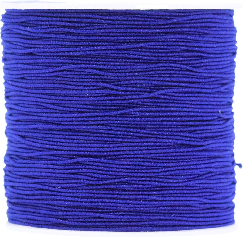 Mandala Crafts Royal Blue Shirring Elastic Thread for Sewing, Knitting, Smocking, and DIY Crafts - 87 Yards 0.6mm Fine Thin Stretch Thread for Sewing Machines - Image 1
