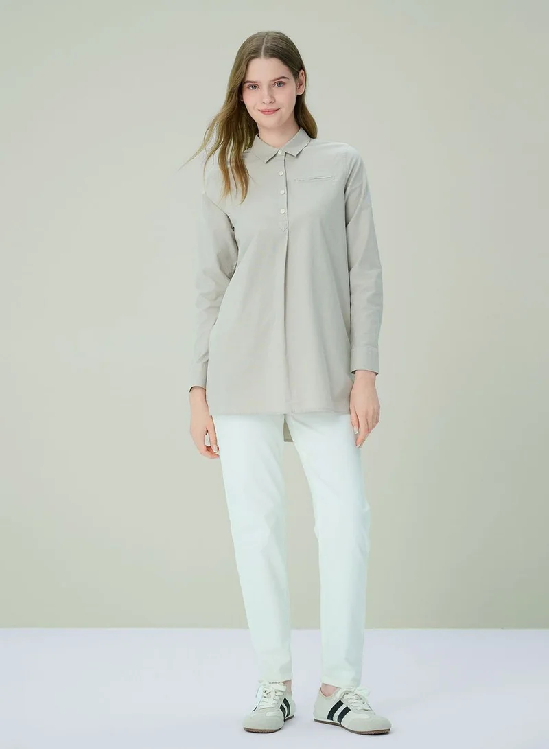 جيوردانو Women’s High-Waist Twill Regular Tapered Fit Pant