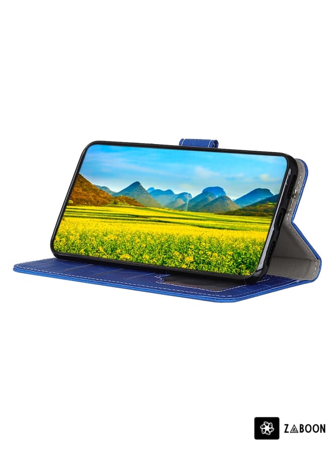 Zaboon Protective Case For Xiaomi Redmi Note 11S Magnetic Flip Crocodile Texture Leather - Image 5