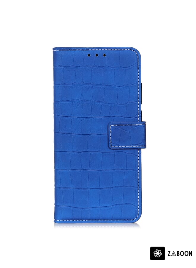 Zaboon Protective Case For Xiaomi Redmi Note 11S Magnetic Flip Crocodile Texture Leather - Image 2