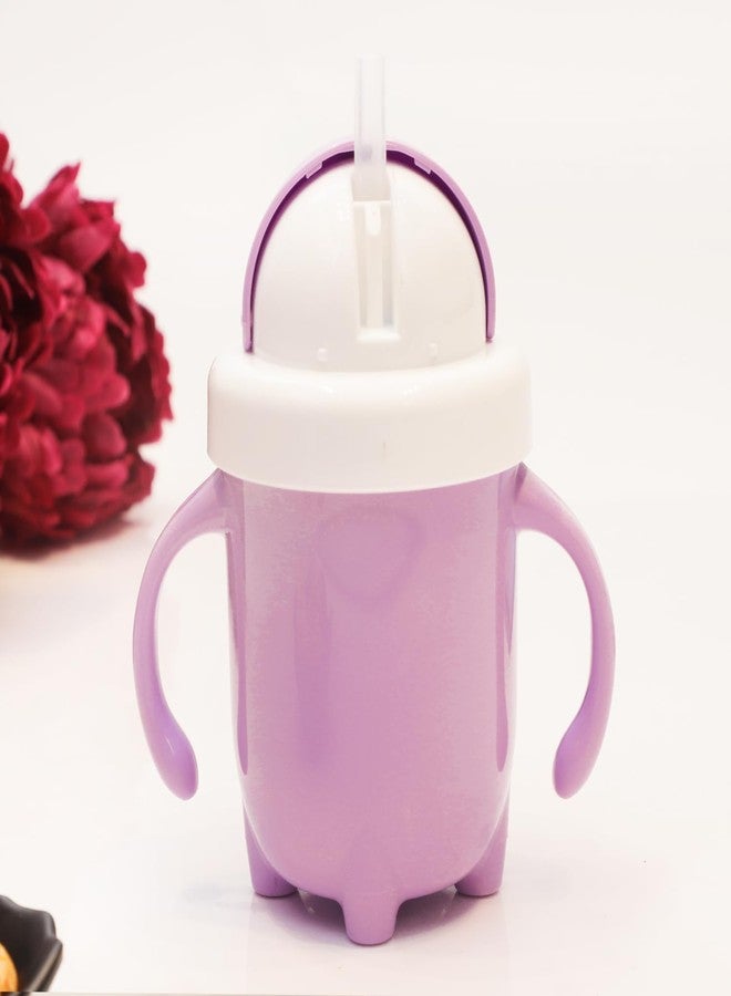 BLLUEX 300ml Baby Sipper for Infant/Toddler, Baby Straw Cup, Soft Silicone Straw Cup, Baby Sipper Bottle for 6 Month+, Anti-Spill with BPA Free, Lid & Easy Grip Handles for Toddlers (Multicolor) - Image 3