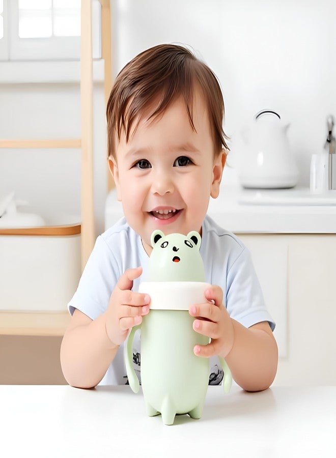 BLLUEX 300ml Baby Sipper for Infant/Toddler, Baby Straw Cup, Soft Silicone Straw Cup, Baby Sipper Bottle for 6 Month+, Anti-Spill with BPA Free, Lid & Easy Grip Handles for Toddlers (Multicolor) - Image 1