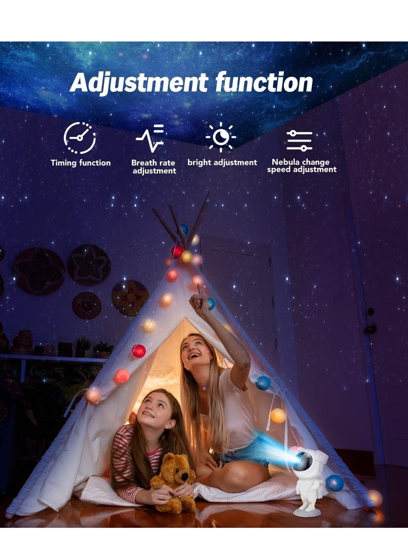 ELTRAZONE أضواء النجوم المتحركة، ديكور غرف الأطفال الجمالي، بروجيكتور نجمية نيبولا غالاكسي، ضوء ليلي مع تحكم عن بعد وتوقيت ورأس مغناطيسي دوار 360°، أضواء - Image 3