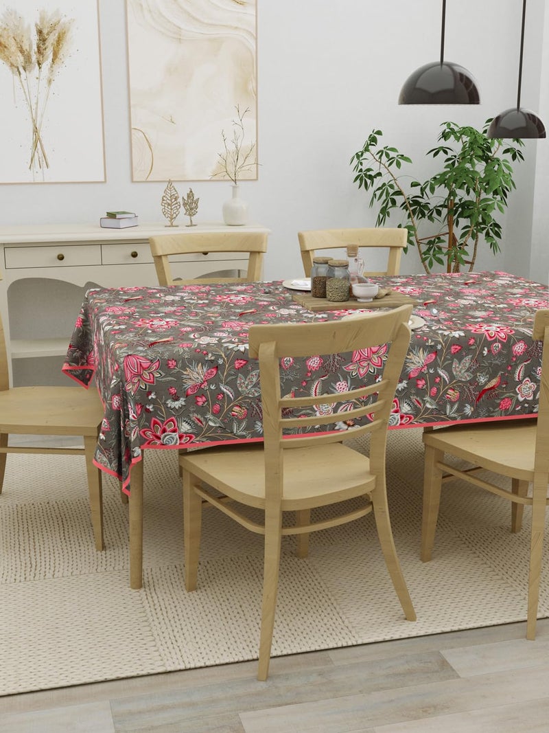 Clasiko 6 Seater 100 Cotton Table Cloth 60x90 Inches Pink Flowers - Image 3