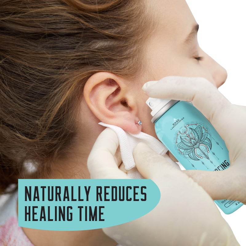 BASE LABORATORIES Piercing Aftercare Kit: Keloid & Piercing Bump Solution Oil(15ml) + Piercing Aftercare Spray (4oz) - for Keloid Bump Removal & Cleansing Soothing Piercings Before & After - Image 5