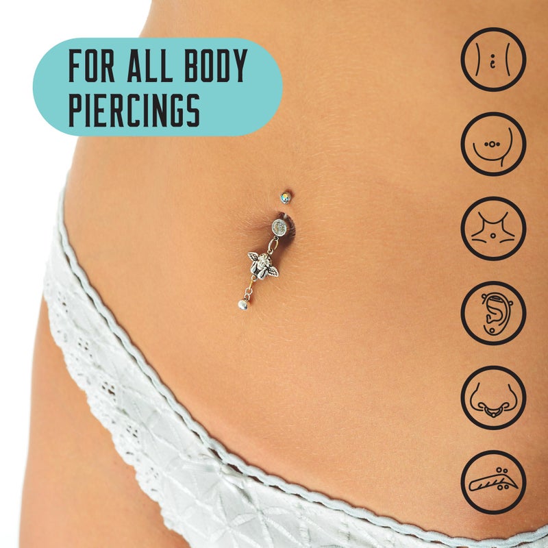 BASE LABORATORIES Piercing Aftercare Kit: Keloid & Piercing Bump Solution Oil(15ml) + Piercing Aftercare Spray (4oz) - for Keloid Bump Removal & Cleansing Soothing Piercings Before & After - Image 3