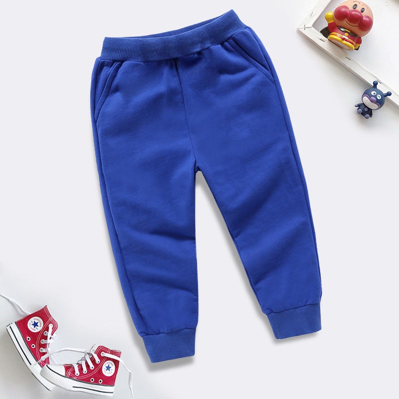 in stock children's solid color sports pants autumn new 2025 spring female baby soft cotton trousers a generation of hair - Image 4