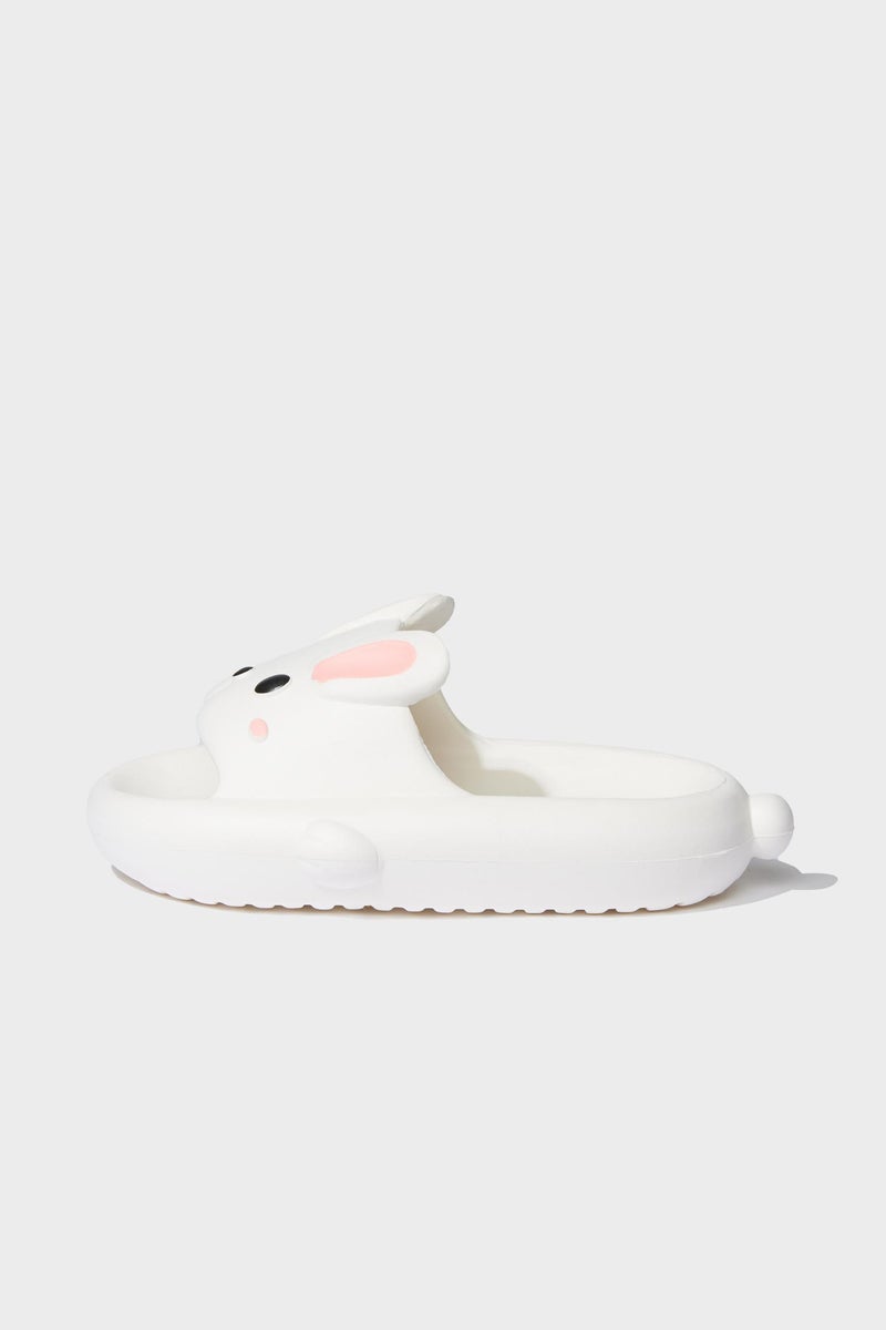 DeFacto White Girl Girl High Sole Single Band Eva Slippers Casual - Image 3