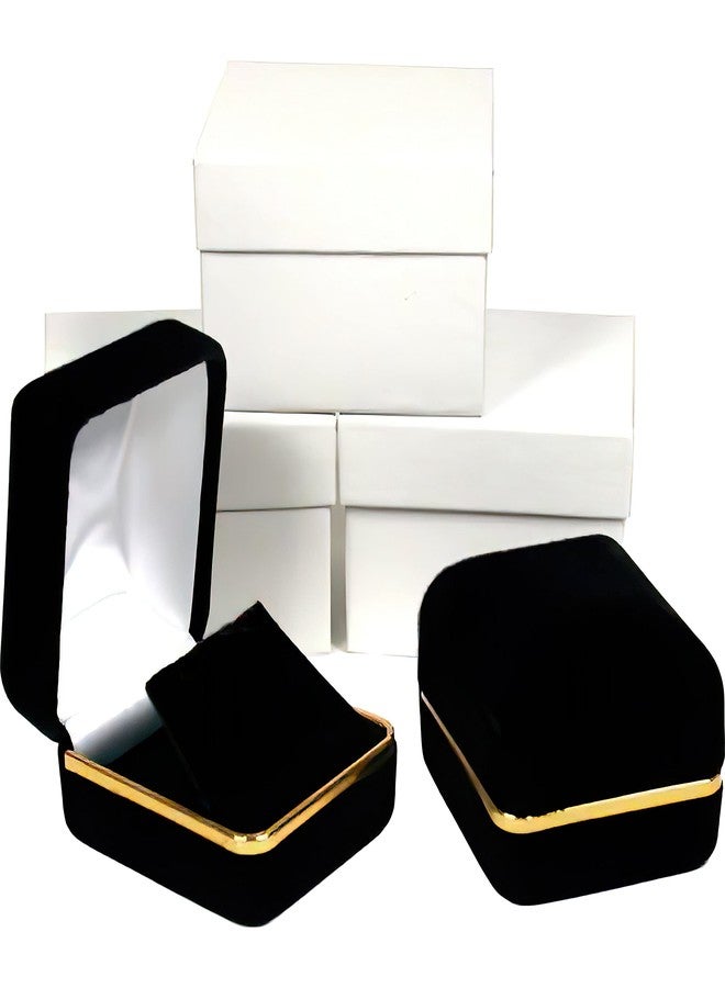 FindingKing 3 Black Velvet Earring Jewelry Gift Boxes Displays - Image 1