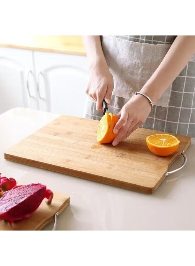 لوح تقطيع خشبي فاخر من للمطبخ – متين وصديق للسكاكين بمقبض – مضاد للبكتيريا وصديق للبيئة لتقطيع اللحوم والخضروات والفواكه والجبن - Image 3