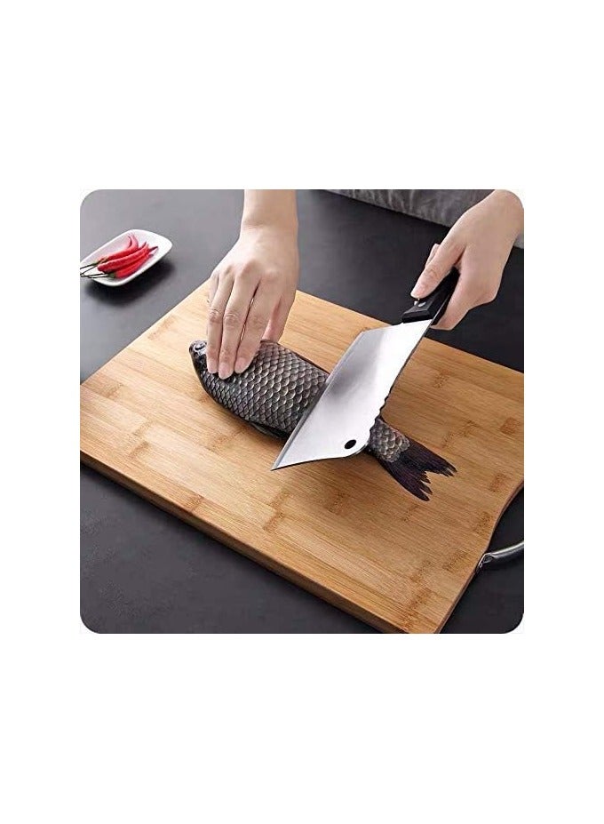 لوح تقطيع خشبي فاخر من للمطبخ – متين وصديق للسكاكين بمقبض – مضاد للبكتيريا وصديق للبيئة لتقطيع اللحوم والخضروات والفواكه والجبن - Image 5