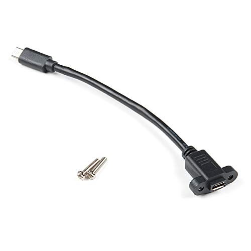 SparkFun Electronics Panel Mount USB Micro-B Extension Cable - 6" - Image 5