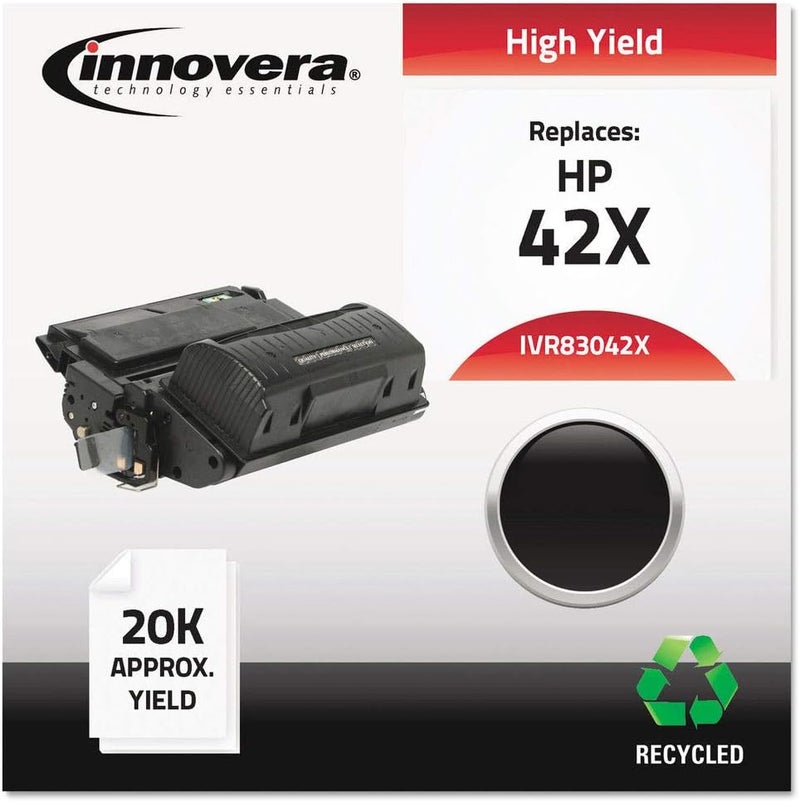 Innovera IVR83042X 20000 PageYield Remanufactured HighYield Toner Replacement for 42X Q5942X  Black