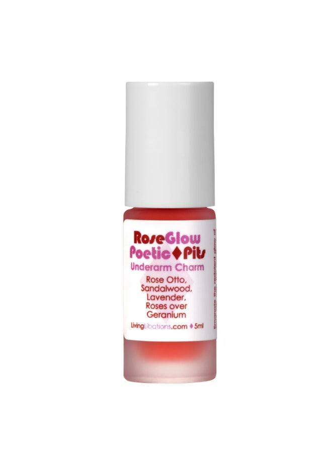 Living Libations Organic Poetic Pits RollOn Deodorant Natural Wildcrafted Vegan Clean Beauty Rose Glow - Image 2