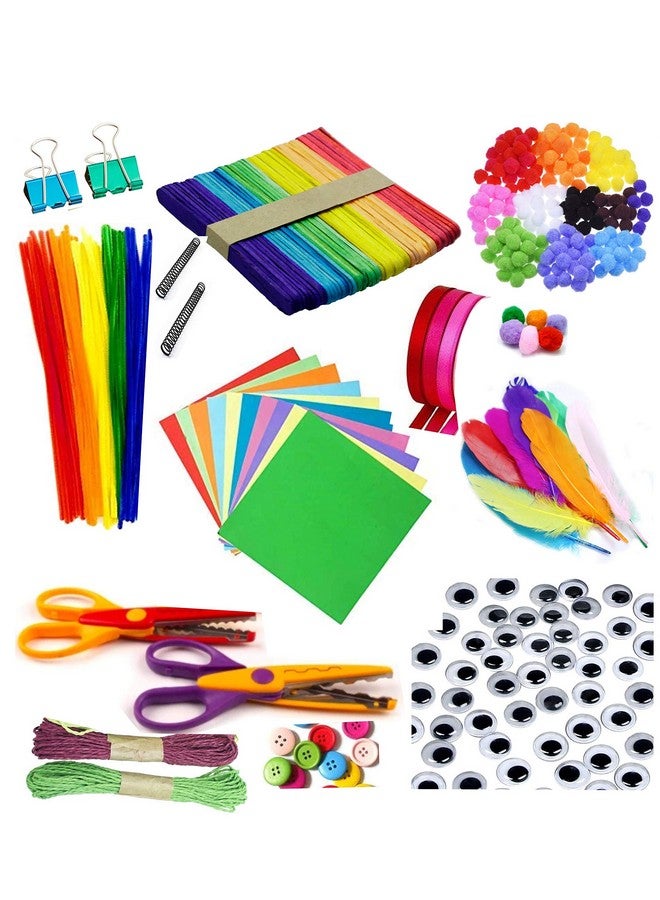 Imprint IMPRINT Arts and Crafts Supplies Kit Over 1000 Pieces with a Durable Plastic Box for Kids: DIY Craft Supplies for Toddlers, School Project, Includes Special Items Like Springs, Wires and Sequins 