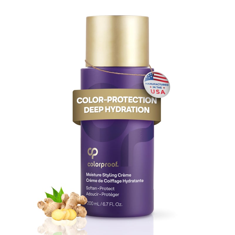 Colorproof Moisture Styling CrÃ¨me 6.7FL. Oz. Leave-In Moisturizing Heat and Color Protection Cream for Smooth & Soft Finish, Gingered Amber Scent - Image 1