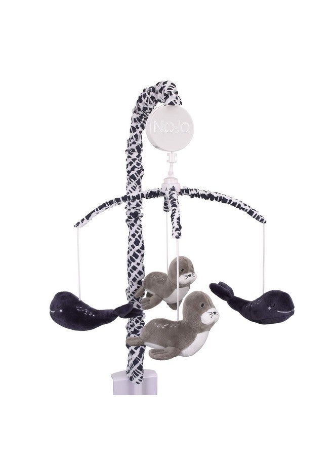 NoJo Seas The Day Navy And Grey Whale And Sea Lion Musical Mobile - Image 1