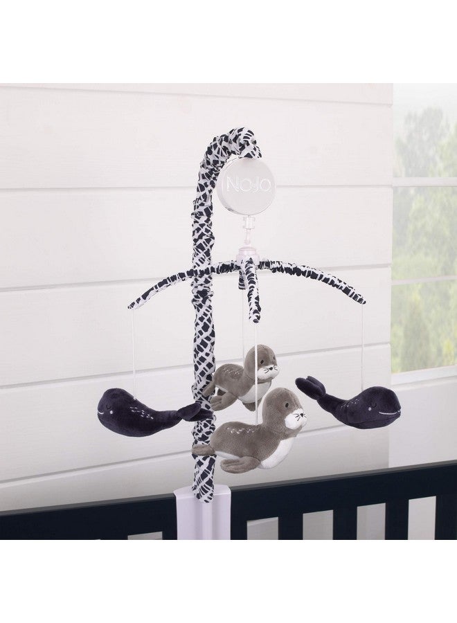 NoJo Seas The Day Navy And Grey Whale And Sea Lion Musical Mobile - Image 3