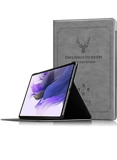 ماركة غير محددة جراب Aramall لهاتف Samsung Galaxy Tab S8 Plus/Tab S7 FE/Galaxy Tab S7 Plus مقاس 12.4 بوصة إصدار 2020، مع خاصية النوم/الإيقاظ الذكية مع وظيفة القوس وغطاء واقٍ مضاد للسقوط (Tab S8 Plus/Tab S7 FE/S7 Plus، رمادي)  - Image 1