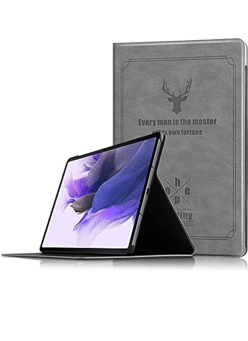 ماركة غير محددة - جراب Aramall لهاتف Samsung Galaxy Tab S8 Plus/Tab S7 FE/Galaxy Tab S7 Plus مقاس 12.4 بوصة إصدار 2020، مع خاصية النوم/الإيقاظ الذكية مع وظيفة القوس وغطاء واقٍ مضاد للسقوط (Tab S8 Plus/Tab S7 FE/S7 Plus، رمادي) - Image 1