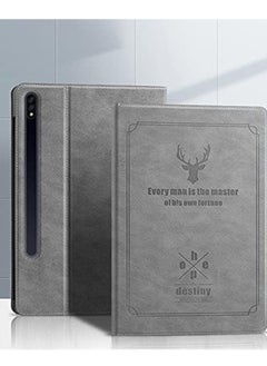 ماركة غير محددة جراب Aramall لهاتف Samsung Galaxy Tab S8 Plus/Tab S7 FE/Galaxy Tab S7 Plus مقاس 12.4 بوصة إصدار 2020، مع خاصية النوم/الإيقاظ الذكية مع وظيفة القوس وغطاء واقٍ مضاد للسقوط (Tab S8 Plus/Tab S7 FE/S7 Plus، رمادي)  - Image 2