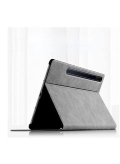 ماركة غير محددة جراب Aramall لهاتف Samsung Galaxy Tab S8 Plus/Tab S7 FE/Galaxy Tab S7 Plus مقاس 12.4 بوصة إصدار 2020، مع خاصية النوم/الإيقاظ الذكية مع وظيفة القوس وغطاء واقٍ مضاد للسقوط (Tab S8 Plus/Tab S7 FE/S7 Plus، رمادي)  - Image 3