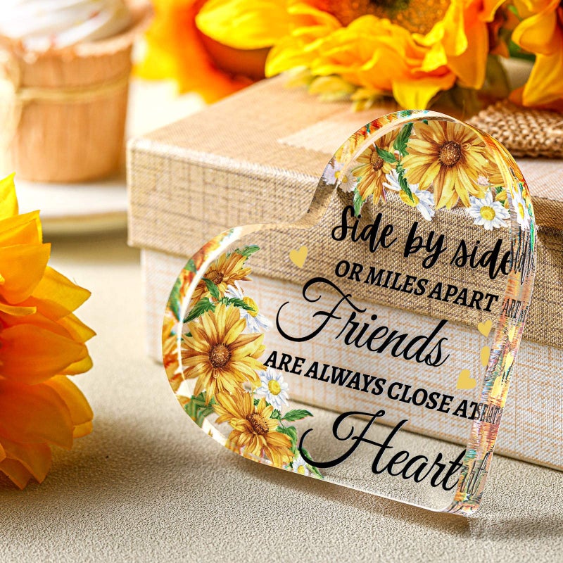 Chunful Chunful Gift for Friend Friendship Gift for Woman Birthday Gifts for Friend Going Away Gifts Plaque for Coworker Woman Retirement Gifts Acrylic Plaque for Friendship Keepsake Decor (Side by Side)  - Image 2