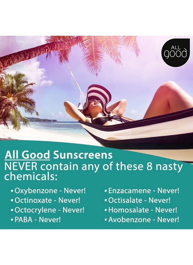 All Good Makes Everything Better All Good Sunscreen Sports Mineral For Face Nose Ears Butter Stick Spf 50 Coral Reef Friendly Water Resistant Zinc Oxide Coconut Oil Beeswax Vitamin E (2.75 Oz)  - Image 4
