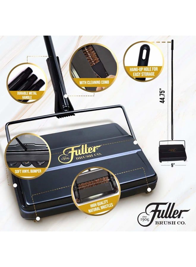 fuller brush 17027 Electrostatic Carpet & Floor Sweeper-9" Cleaning Path-Black - Image 2