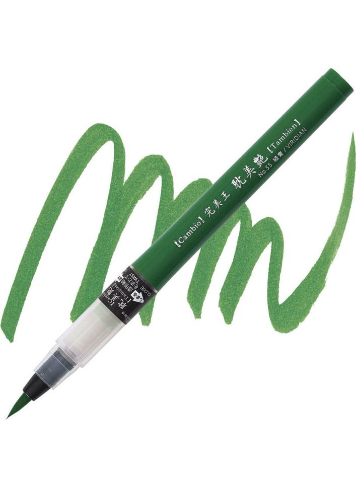 Zig Kuretake Cambio Tambien Brush Tip Drawing Pen Brush Pen No:55 Vırıdıan 
