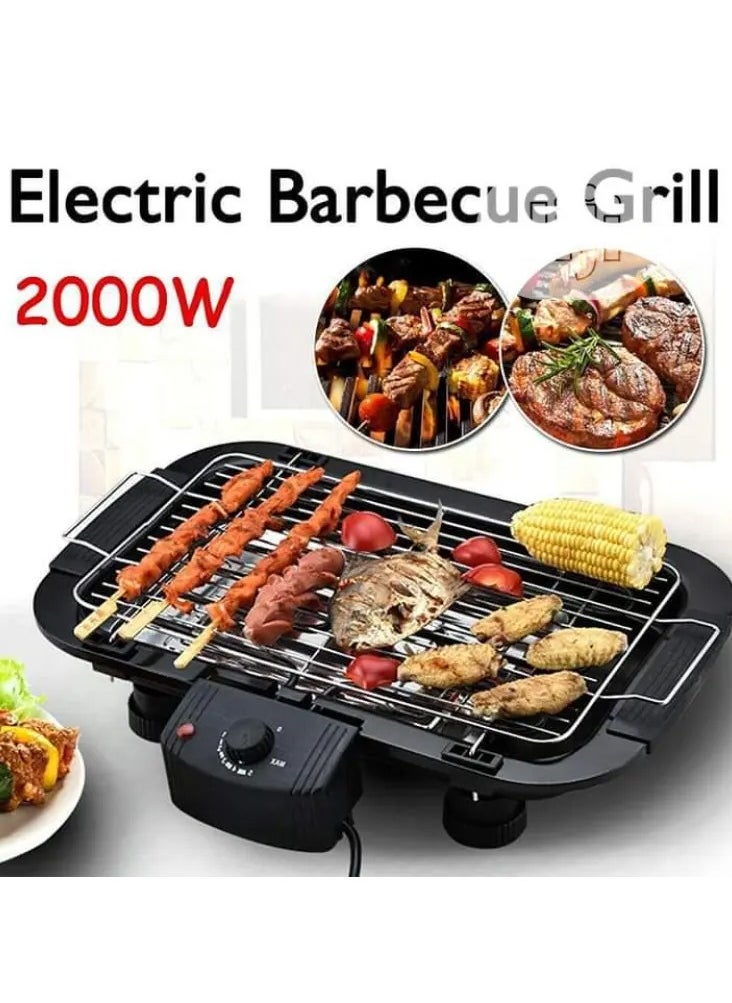 Generic - 3 In 1 Electric BBQ Grill Machine - Black - Image 1