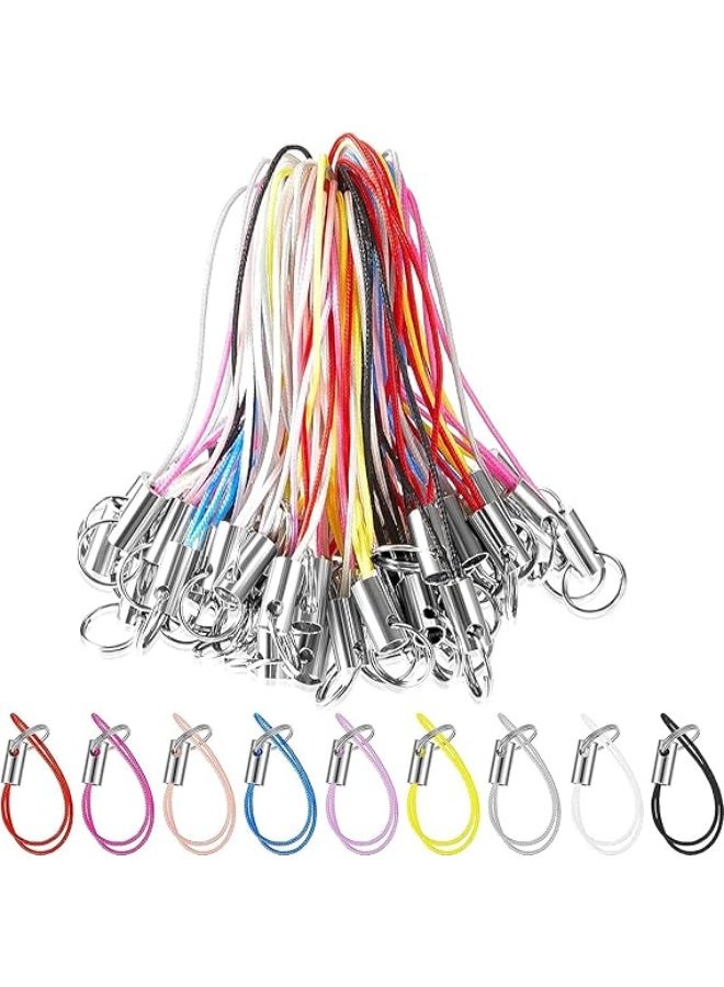 جوهو 200 قطعة من جو! هو، حبل قصير للهاتف المحمول، حبل قصير للهاتف الخليوي، حلقة مقسومة باللون الفضي، حبال تعليقة للهاتف المحمول، محرك USB، سلسلة مفاتيح يمكنك صنعها بنفسك - Image 1