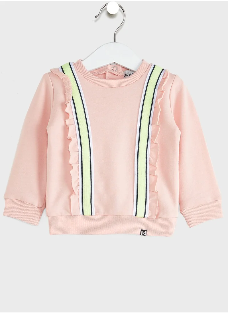 koko noko Kids Ruffle Sleeve Sweatshirt