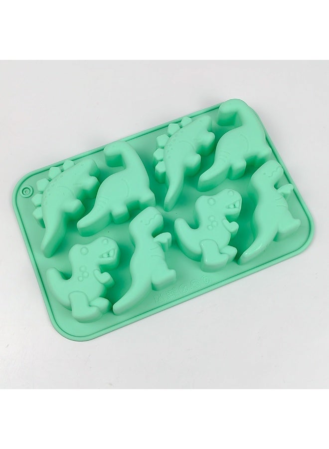 general 2 Pcs 8 Cavities Dinosaur Chocolate Silicone Moulds for Chocolate,Ice,Candle,Resin, Cake Decorations, Jelly - Image 1