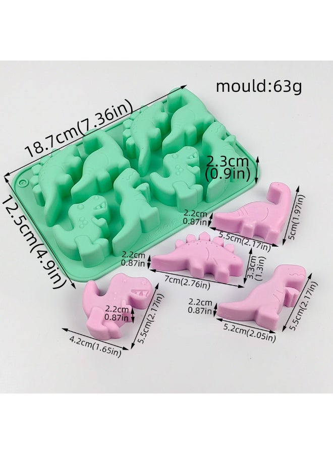 general 2 Pcs 8 Cavities Dinosaur Chocolate Silicone Moulds for Chocolate,Ice,Candle,Resin, Cake Decorations, Jelly - Image 2