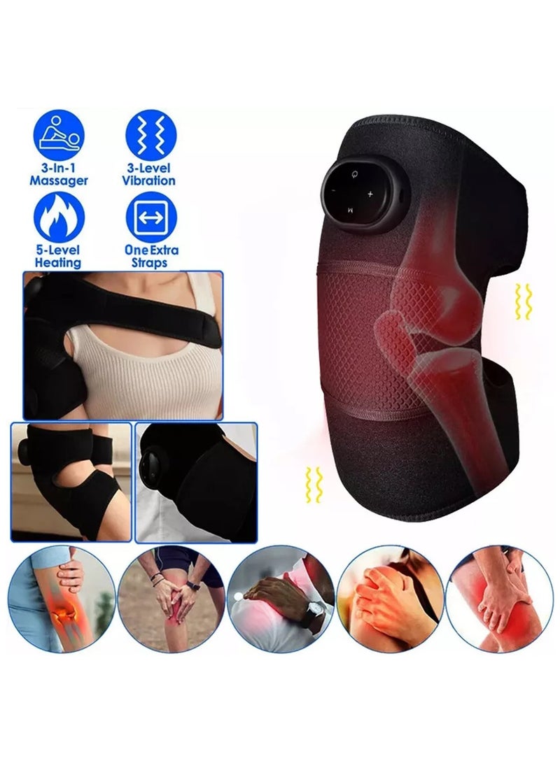 DubaiGallery Heated Knee Brace Wrap with Heating Pad for Knee Leg Massager Heated Knee Pad for Stress Relief - Image 4