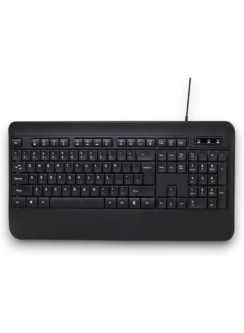 zeru 104-Key Wired RGB Gaming Keyboard – Arabic/English Keyboard with Color Backlighting – USB Plug & Play – Spill Resistant – Suitable for PC and Laptop for Gaming and Work - Image 3