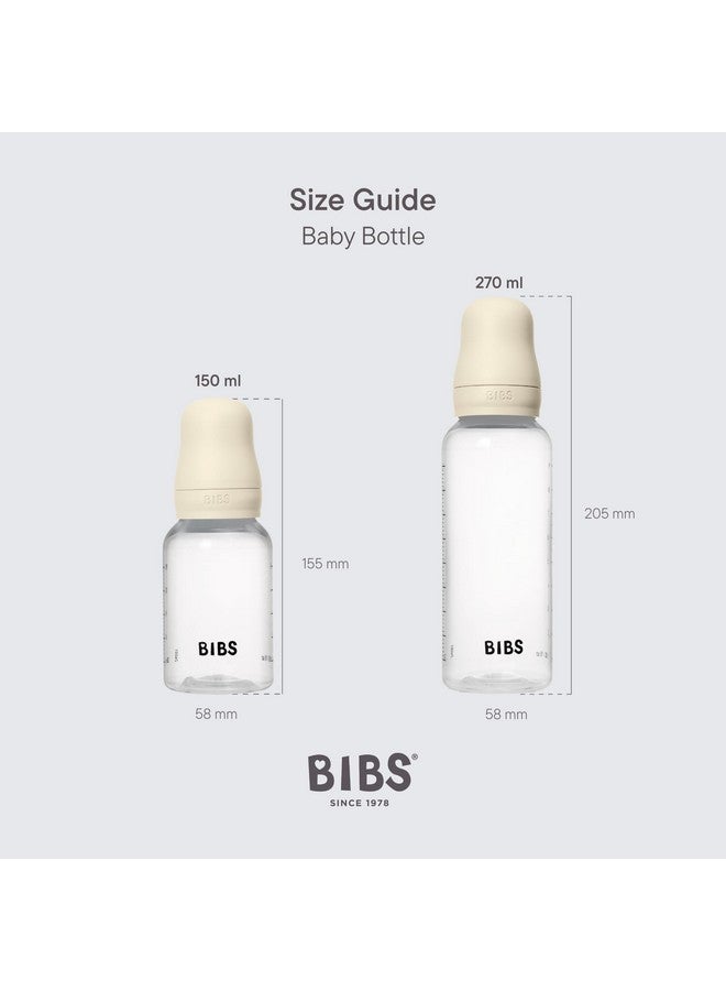 BIBS Baby Bottle 5 oz / 150 ml Silicone Nipple - Anti-Colic, BPA-Free, Round Nipple, Slow Flow, Lightweight & Easy to Clean, Suitable for Newborns 0+ Years - Baby Blue - Image 3