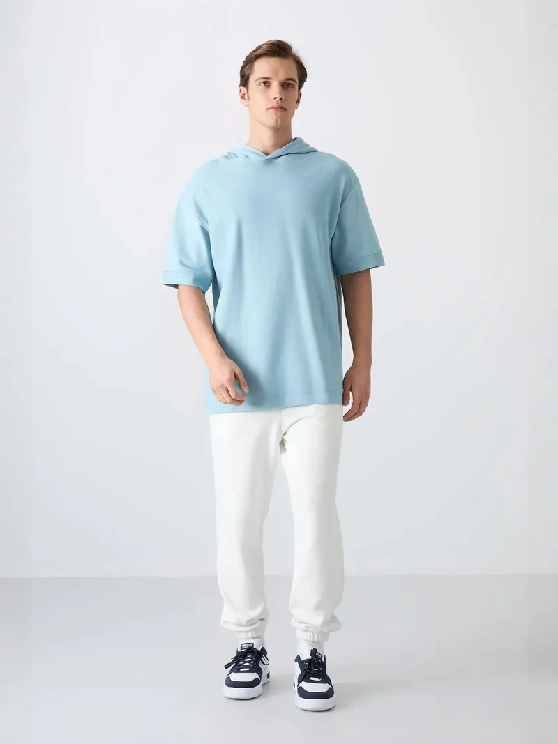 TOMMYLIFE TOMMY Oversized Hooded Short-sleeve T-shirt