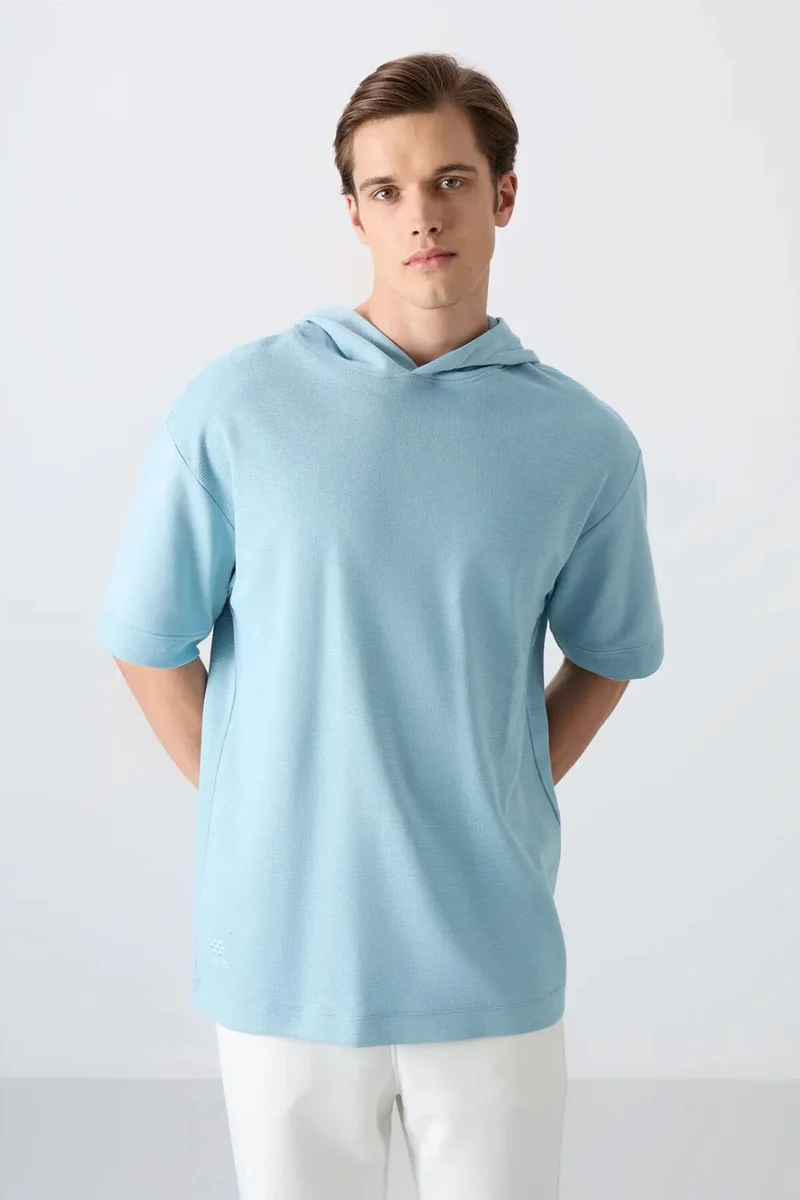 تومي لايف TOMMY Oversized Hooded Short-sleeve T-shirt