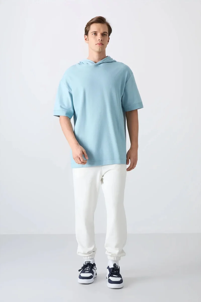 تومي لايف TOMMY Oversized Hooded Short-sleeve T-shirt
