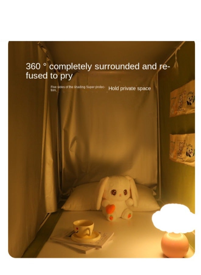 Y&D Bed Canopy Tents Curtain Blackout Curtain Single Bed Tent Curtain Student Shading Cloth Bed Canopy Mosquito Net Student Sleep Privacy Protection - Image 2