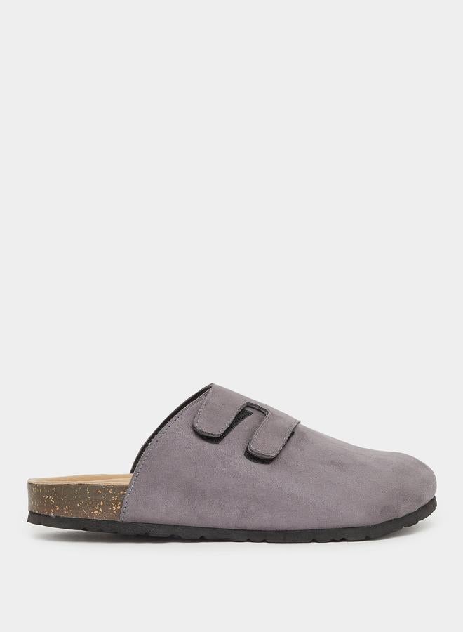 ستايلي صنادل ستايلي سدادات جلد سويدي صناعي بشريط فيلكرو - Image 1