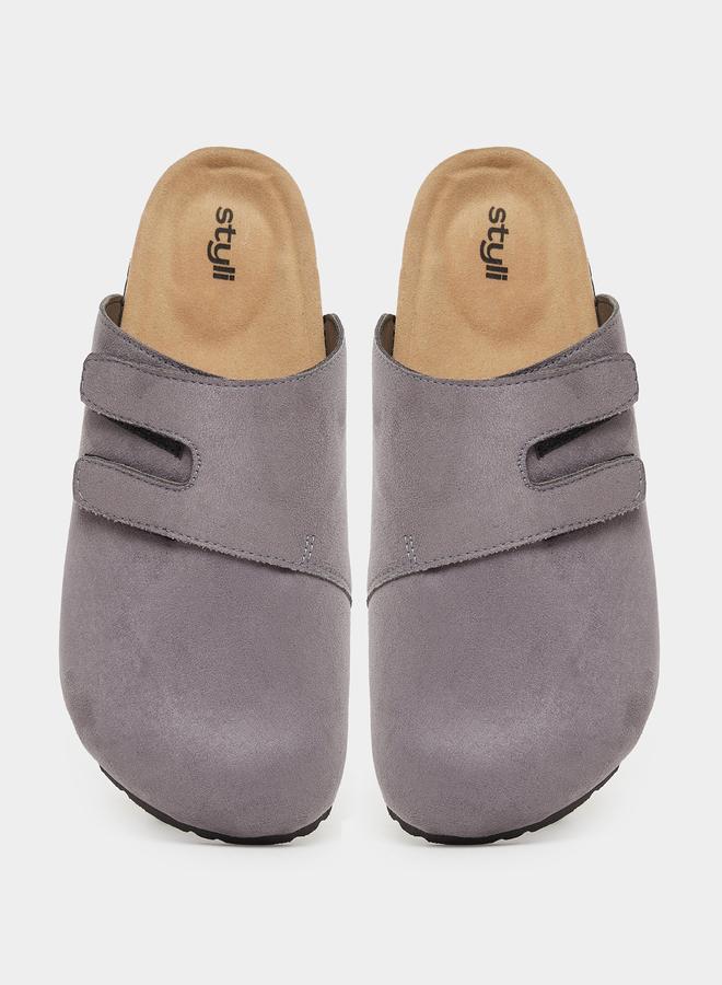 ستايلي صنادل ستايلي سدادات جلد سويدي صناعي بشريط فيلكرو - Image 5