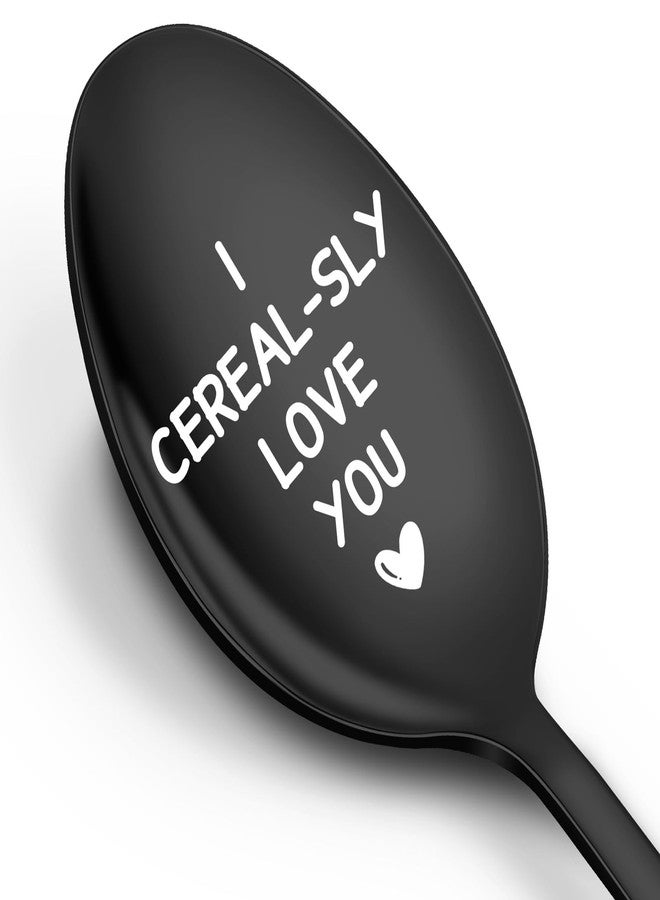 Lovingly Yours Mens Valentines Gifts for Him - I Cerealsly Love You Spoon, Romantic I Love You Gifts Birthday Anniversary Presents for Her, Boyfriend, Husband, Wife, Girlfriend - Image 1