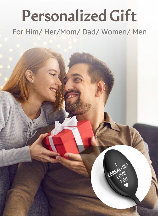 Lovingly Yours Mens Valentines Gifts for Him - I Cerealsly Love You Spoon, Romantic I Love You Gifts Birthday Anniversary Presents for Her, Boyfriend, Husband, Wife, Girlfriend - Image 2