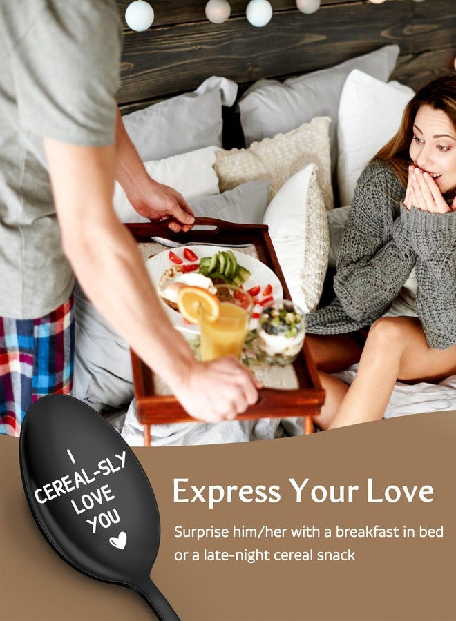 Lovingly Yours Mens Valentines Gifts for Him - I Cerealsly Love You Spoon, Romantic I Love You Gifts Birthday Anniversary Presents for Her, Boyfriend, Husband, Wife, Girlfriend - Image 4