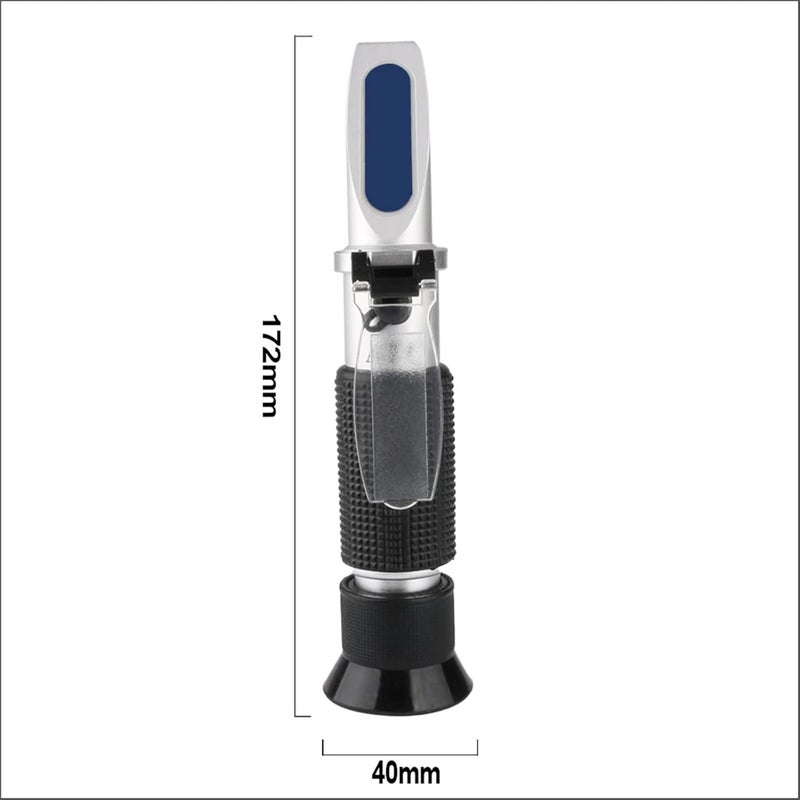Refractometer, Refractometer Sugar Meter Salinity Nacl Tester Portable Saccharimeter Brix 0-32% Salinity 0-28% Handheld Hydrometer for Fruit, Homebrewing, Juice, Vegetables - Image 2