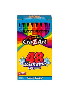 Cra-Z-Art Washable Classic Crayons, Assorted Colors, Pack Of 48 Crayons  - Image 1